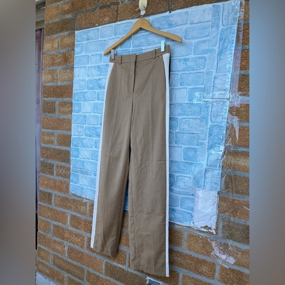 HUGO BOSS Stretch Twill Pants Regular Fit Signature Stripe size 4 - Picture 3 of 16